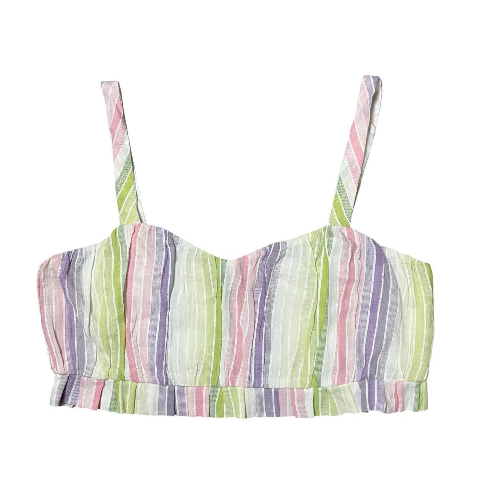 Majorelle Revolve Everest Top in Pastel Pink Purple Green Crop Top